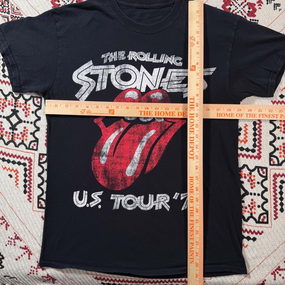 The Rolling Stones US Tour 78 Graphic T-Shirt Black Mens Medium Tongue Logo - Picture 3 of 4